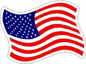 Full Color American Flag Decal / Sticker