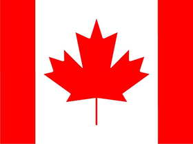 Canada Flag Decal / Sticker 04