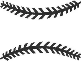 Baseball Stitches 2 Decal / Sticker