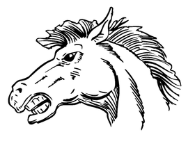 Horse Mascot Head Decal / Sticker 3