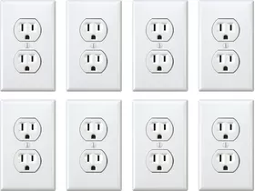 Fake Wall Outlet Prank Decal / Sticker LARGE pack of 8