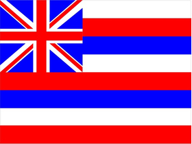 Hawaii State Flag Decal / Sticker 02