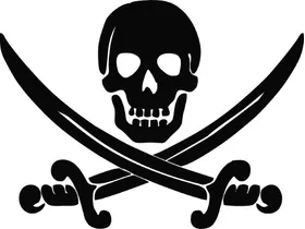 Jolly Roger Flag Decal / Sticker 26