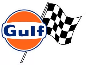 Checkered Flag Gulf Decal / Sticker 10