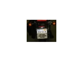 zz White Aluminum MOTORCYCLE License Plate