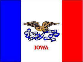 Iowa Flag Decal / Sticker 01