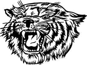 Bobcat Head Mascot Decal / Sticker