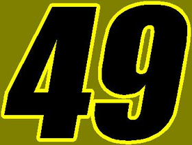 49 Race Number 2 COLOR Decal / Sticker