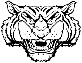 Tigers Head Mascot Decal / Sticker