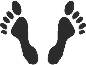 Foot Prints Decal / Sticker