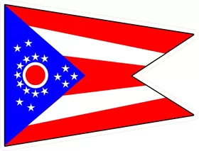 Ohio Flag Decal / Sticker 02