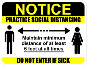 Practice Social Distancing Decal / Sticker 01