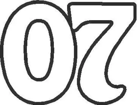 07 Race Number Homeward Bound Font Decal / Sticker