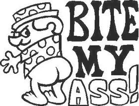 Bite My Ass Decal / Sticker 01