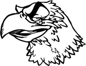 Eagles Head Mascot Decal / Sticker