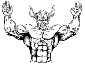 Weightlifting Devils Mascot Decal / Sticker 1
