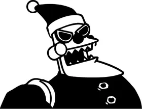 Robot Santa Claus Decal / Sticker 01