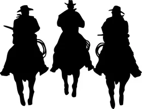 Cowboys Mascot Decal / Sticker on Horses