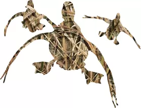 3 Ducks Flying Shadow Grass Blades Camo Decal / Sticker 28