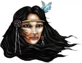 Indian Woman Decal / Sticker 01