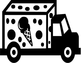 Ice Cream Truck Decal / Sticker 01