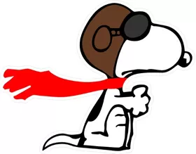 Red Barron Snoopy Decal / Sticker 11