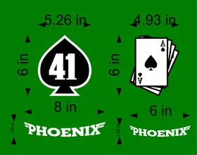 Top Gun Phoenix Helmet Decal / Sticker Set 01