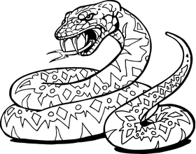 Snakes Mascot Decal / Sticker 09