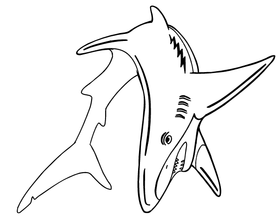 Sharks Mascot Decal / Sticker