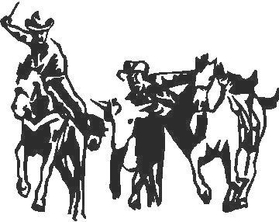 Cowboy Decal / Sticker 03