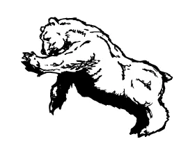 Bear Scratching Mascot Decal / Sticker