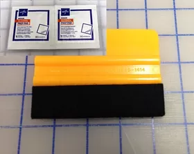 zx Yellow Felt Installation Squeegee and Alcohol Prep Pad Kit