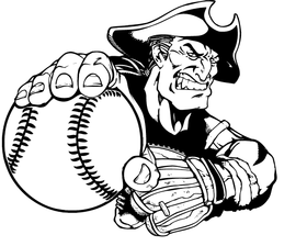 Patriots Baseball Mascot Decal / Sticker