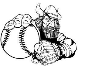 Vikings Baseball Mascot Decal / Sticker