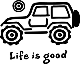Life Is Good Jeep Decal / Sticker 02