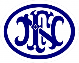 Blue and White FN Herstal Decal / Sticker 07