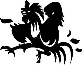 Rooster Decal / Sticker 03