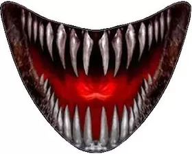 Scary Teeth and Mouth Decal / Sticker