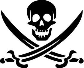 Jolly Roger Flag Decal / Sticker 23