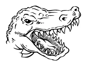 Gators Mascot Head Decal / Sticker 6