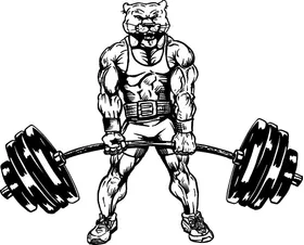 Weightlifting Cougars / Panthers Mascot Decal / Sticker 2