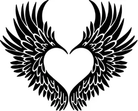 Heart Wings Decal / Sticker 08