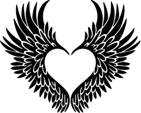 Heart Wings Decal / Sticker 08