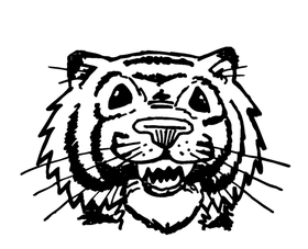 Tigers Mascot Decal / Sticker 7