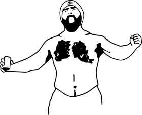 Shirtless Jason Kelce Decal / Sticker 02