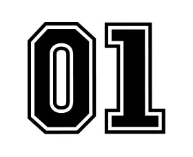 01 Number Decal / Sticker