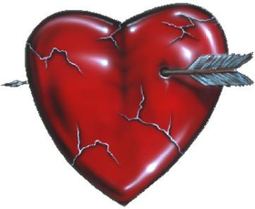 Arrowed Heart Decal / Sticker
