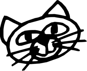 Cat Decal / Sticker 09