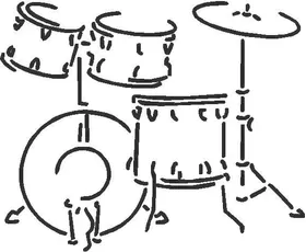 Drums 02 Decal / Sticker