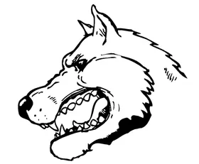 Huskies Mascot Decal / Sticker 2